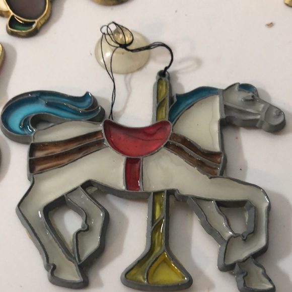 christmas Tree Hanging Stained Glass ornaments Size 3.25”x2.50”(6 pieces) - Picture 13 of 16